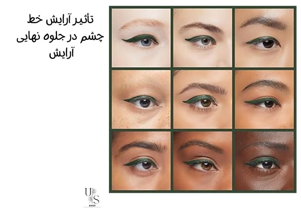 تأثیر آرایش خط چشم